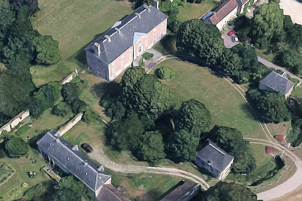 château de Mathieu, propriété privée visible de l'extérieur