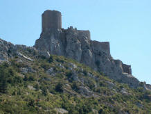 ch�teau cathare de Qu�ribus   Cucugnan